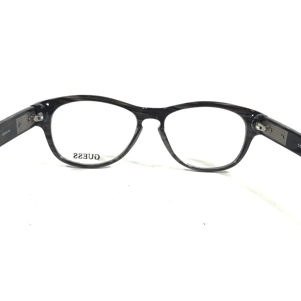 Guess Eyeglasses Frames GU1753 GRY Dark Purple Horn Round Full Rim 53-16-140